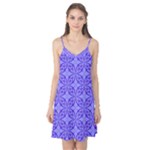 Decor Pattern Blue Curved Line Camis Nightgown 