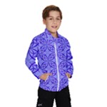 Decor Pattern Blue Curved Line Kids  Windbreaker