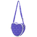 Decor Pattern Blue Curved Line Heart Shoulder Bag