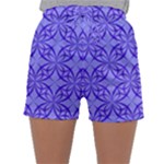 Decor Pattern Blue Curved Line Sleepwear Shorts