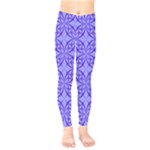 Decor Pattern Blue Curved Line Kids  Leggings