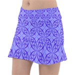 Decor Pattern Blue Curved Line Classic Tennis Skirt
