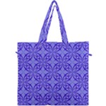 Decor Pattern Blue Curved Line Canvas Travel Bag