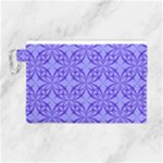 Decor Pattern Blue Curved Line Canvas Cosmetic Bag (Large)