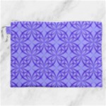 Decor Pattern Blue Curved Line Canvas Cosmetic Bag (XXL)