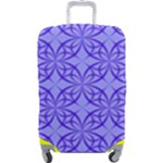Decor Pattern Blue Curved Line Luggage Cover (Large)