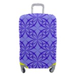 Decor Pattern Blue Curved Line Luggage Cover (Small)