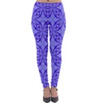 Decor Pattern Blue Curved Line Lightweight Velour Leggings