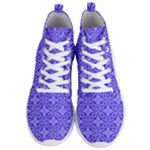 Decor Pattern Blue Curved Line Men s Lightweight High Top Sneakers