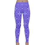 Decor Pattern Blue Curved Line Lightweight Velour Classic Yoga Leggings