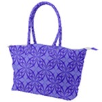 Decor Pattern Blue Curved Line Canvas Shoulder Bag