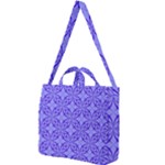 Decor Pattern Blue Curved Line Square Shoulder Tote Bag