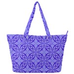 Decor Pattern Blue Curved Line Full Print Shoulder Bag