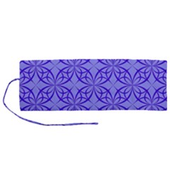 Decor Pattern Blue Curved Line Roll Up Canvas Pencil Holder (M) from ArtsNow.com