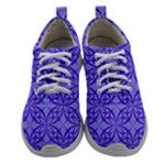 Decor Pattern Blue Curved Line Women Athletic Shoes