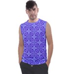 Decor Pattern Blue Curved Line Men s Regular Tank Top