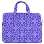Decor Pattern Blue Curved Line MacBook Pro 13  Double Pocket Laptop Bag
