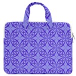 Decor Pattern Blue Curved Line MacBook Pro 16  Double Pocket Laptop Bag 