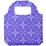 Decor Pattern Blue Curved Line Foldable Grocery Recycle Bag