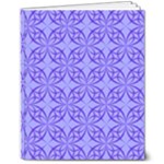Decor Pattern Blue Curved Line 8  x 10  Softcover Notebook