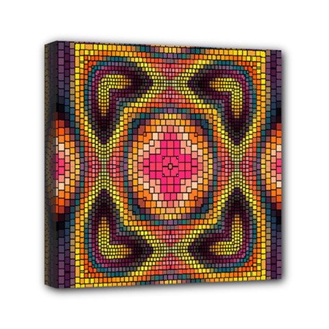Kaleidoscope Art Pattern Ornament Mini Canvas 6  x 6  (Stretched) from ArtsNow.com