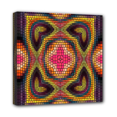 Kaleidoscope Art Pattern Ornament Mini Canvas 8  x 8  (Stretched) from ArtsNow.com