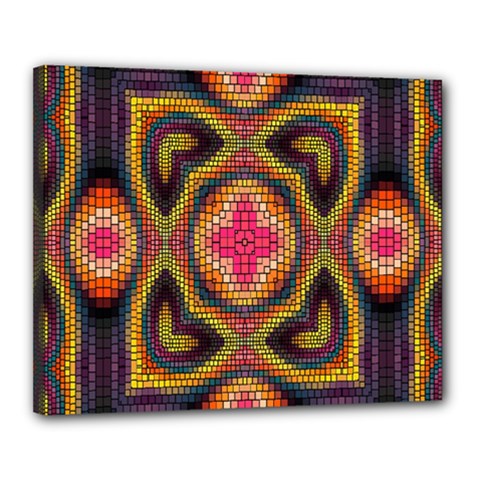 Kaleidoscope Art Pattern Ornament Canvas 20  x 16  (Stretched) from ArtsNow.com