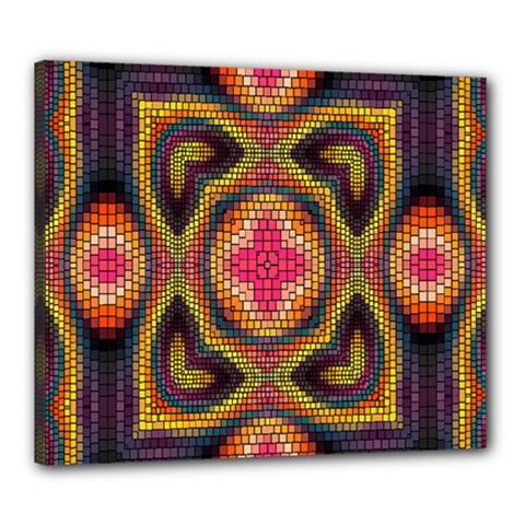 Kaleidoscope Art Pattern Ornament Canvas 24  x 20  (Stretched) from ArtsNow.com