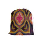 Kaleidoscope Art Pattern Ornament Drawstring Pouch (Large)