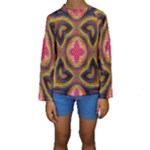 Kaleidoscope Art Pattern Ornament Kids  Long Sleeve Swimwear