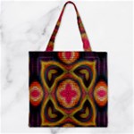 Kaleidoscope Art Pattern Ornament Zipper Grocery Tote Bag