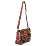 Kaleidoscope Art Pattern Ornament Shoulder Bag with Back Zipper