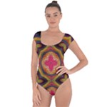 Kaleidoscope Art Pattern Ornament Short Sleeve Leotard 