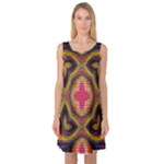 Kaleidoscope Art Pattern Ornament Sleeveless Satin Nightdress