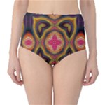 Kaleidoscope Art Pattern Ornament Classic High-Waist Bikini Bottoms