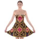 Kaleidoscope Art Pattern Ornament Strapless Bra Top Dress