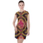 Kaleidoscope Art Pattern Ornament Drawstring Hooded Dress