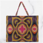 Kaleidoscope Art Pattern Ornament Zipper Large Tote Bag