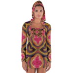 Kaleidoscope Art Pattern Ornament Long Sleeve Hooded T-shirt