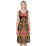 Kaleidoscope Art Pattern Ornament Midi Sleeveless Dress