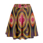 Kaleidoscope Art Pattern Ornament High Waist Skirt