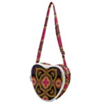 Kaleidoscope Art Pattern Ornament Heart Shoulder Bag