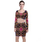 Kaleidoscope Art Pattern Ornament Top and Skirt Sets