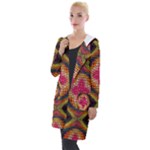 Kaleidoscope Art Pattern Ornament Hooded Pocket Cardigan
