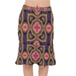 Kaleidoscope Art Pattern Ornament Short Mermaid Skirt