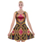 Kaleidoscope Art Pattern Ornament Velvet Skater Dress