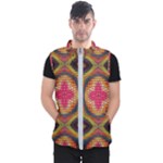 Kaleidoscope Art Pattern Ornament Men s Puffer Vest