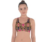 Kaleidoscope Art Pattern Ornament Cross String Back Sports Bra