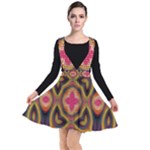 Kaleidoscope Art Pattern Ornament Plunge Pinafore Dress