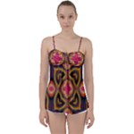 Kaleidoscope Art Pattern Ornament Babydoll Tankini Top